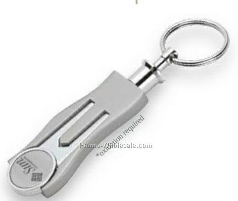 Essentials Intricate Separating Golf Keyring W/ Divot Tool 1"x4-1/2"