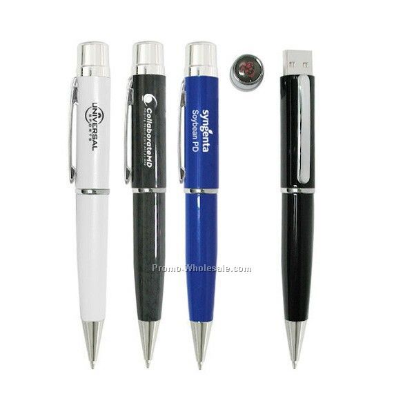 Flash Drive In Ballpoint Pen W/ High Gloss Finish