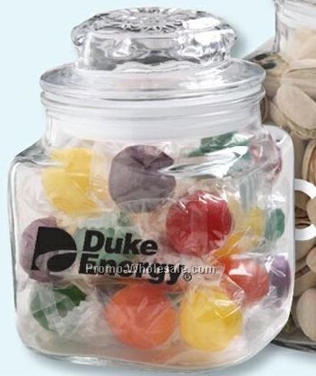 Foil Wrapped Hard Candy 10 Oz. Classic Glass Apothecary Jar