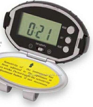 Giftcor Black Deluxe Pedometer 2-1/2"x1-5/8"x1"