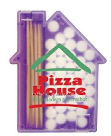 House Shaped Lindermints After Dinner Kit W/ Mints & Toothpicks - On Sale