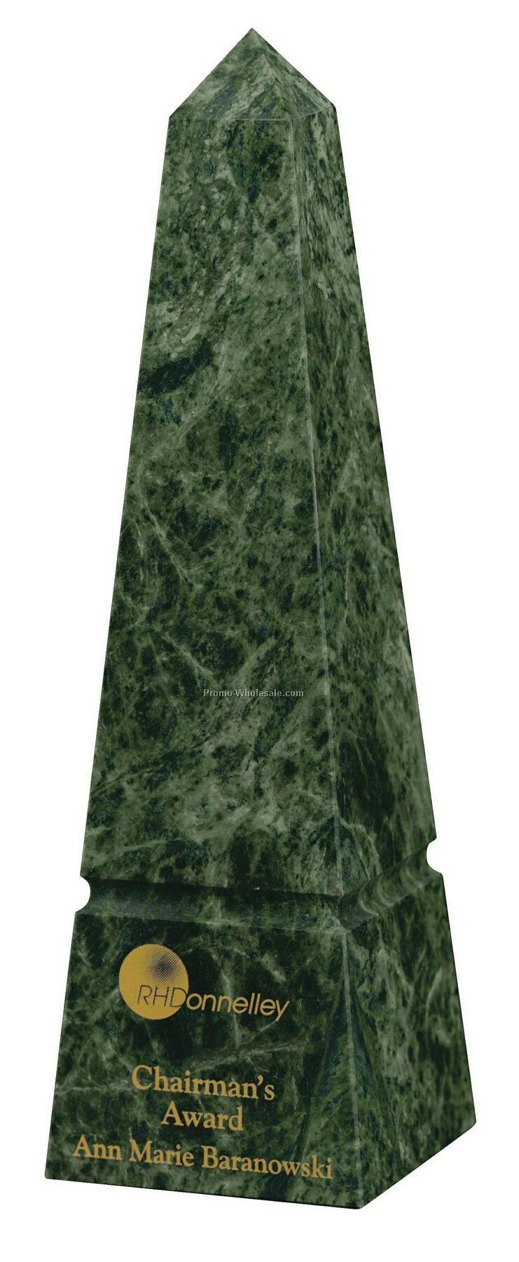 Jaffa 10" Medium Verde Marble Obelisk Award