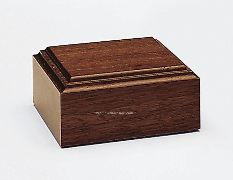 Jaffa Unlighted Mahogany Tone Wood Base - 4"x1-3/4"x4"