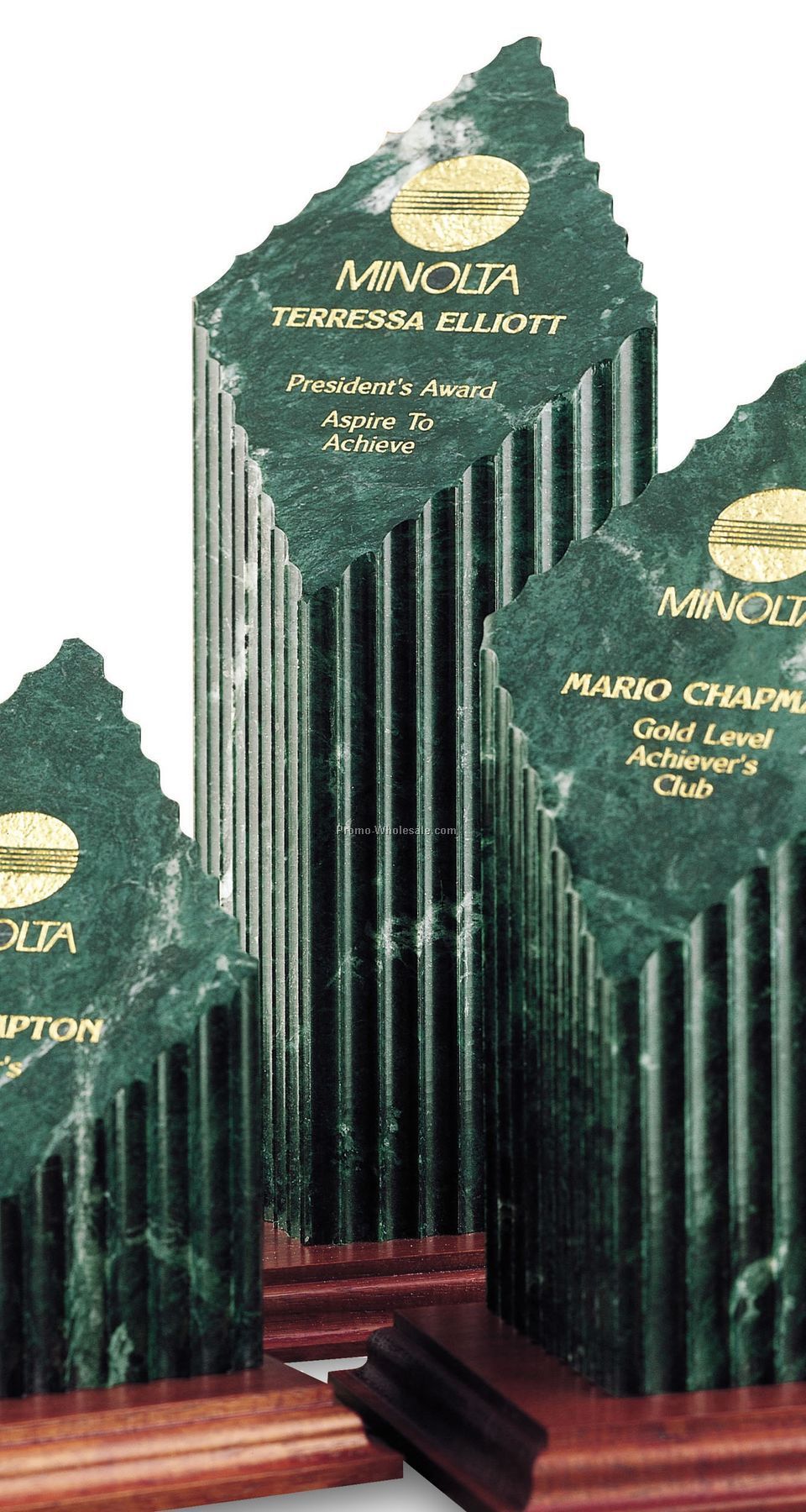 Large Providence Columns Green Marble Award