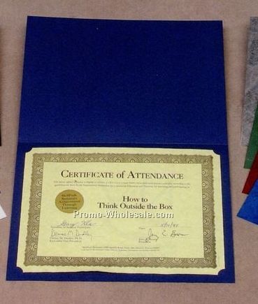 Leatherette Certificate Holder (Foil Stamp)