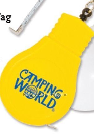 Light Bulb Tape Measure Key Tag