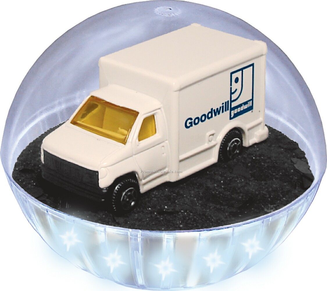 Lighted Mobile Crystal Globes/Delivery Truck