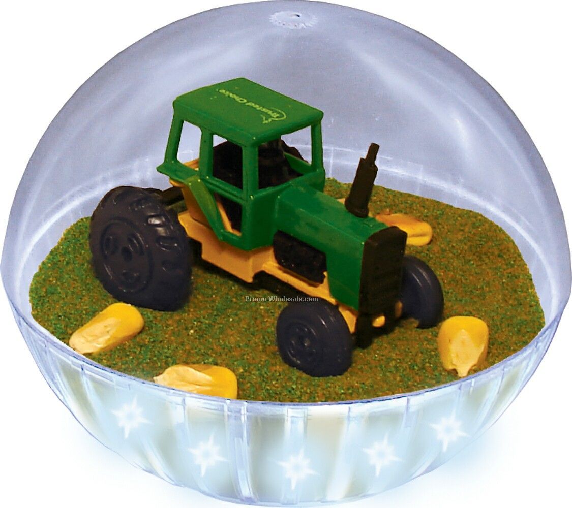 Lighted Mobile Crystal Globes/Tractor