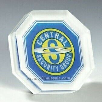 Lucite Octagon Stock Shape Embedment/ Award