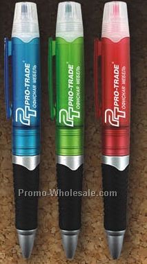 Madison T Highlighter/ Pen Combination With Fluorescent Barrel