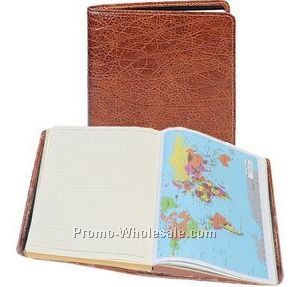 Mahogany Italian Leather Ruled Journal