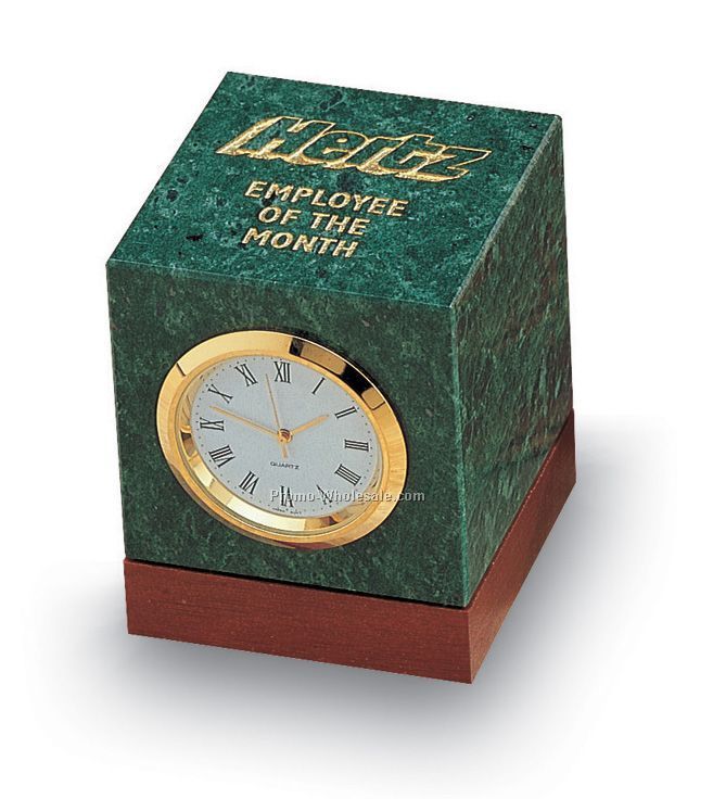 Marble Synergy Cube Clock