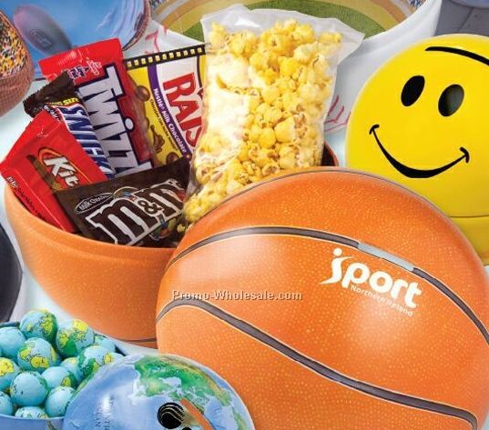 Mini Sports/ Globe/ Smiley Face Tin - Chocolate Sport Balls/ Earth Balls