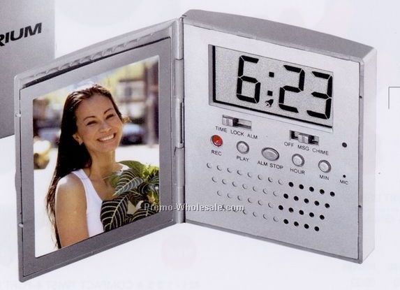 Minya Voice Recording Photo Frame W/Clock