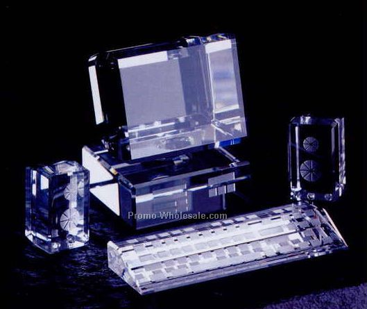 Optic Crystal Computer Figurine Set