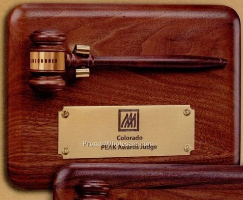 Plaque W/ American Walnut Blank Gavel (8"x10")