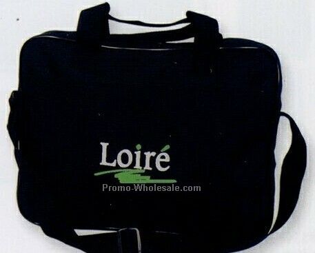 Polyester Briefcase With Adjustable Shoulder Strap (Silk Screen)