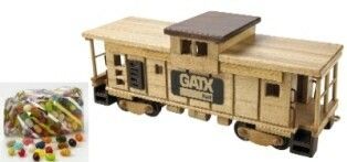 Train Caboose - Wooden - Jelly Belly 9 Oz.