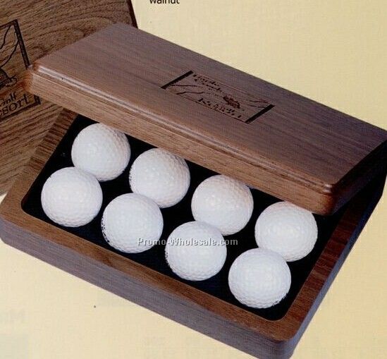 Wood Golf Ball Box - 12 Ball Capacity