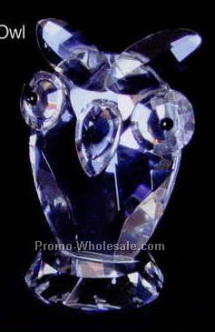 1-1/4" Optic Crystal Owl Figurine