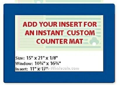 1/8" Blank Heavy Duty Window To Go Counter Mat (9"x12")