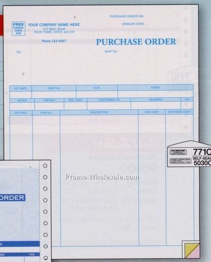 1 Part Parchment Laser Purchase Order