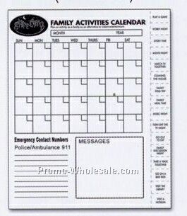 10-1/2"x13 Rectangle Magnetic Family Activity Calendar Memoboard