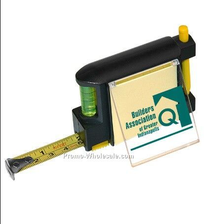 10' Multi-function Tape Measure - Level / Notepad / Pen