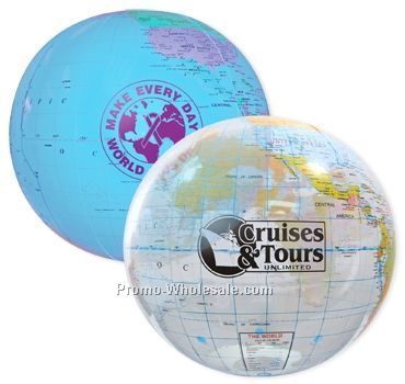 12" Inflatable Globe Beach Ball