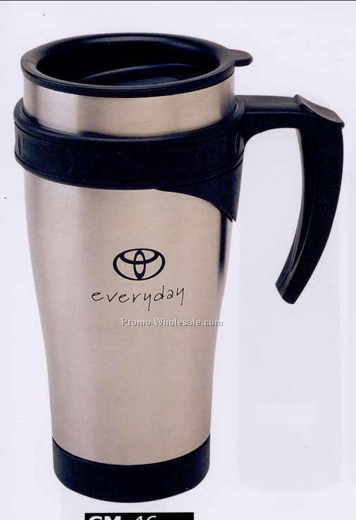 15 Oz. Designer Stainless Steel Commuter Mug