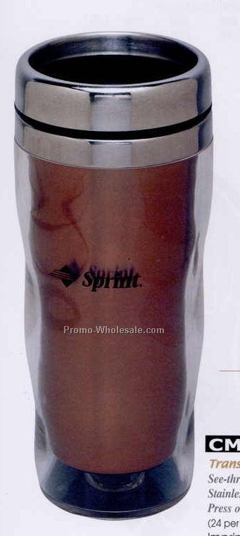 15 Oz. Translucent Copper Brown Tumbler Mug