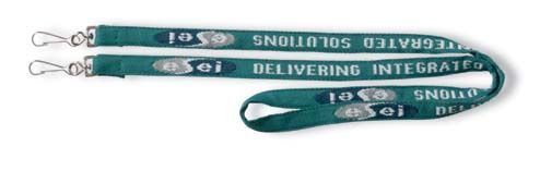 17-1/2"x1/2" Wov-in Line Tradeshow & Event Lanyard - Platinum Webbing