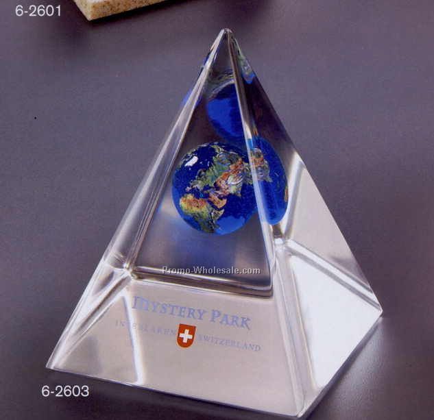 2-1/2"x3-1/8"x2-1/2" Acrylic 4-sided Pyramid Award