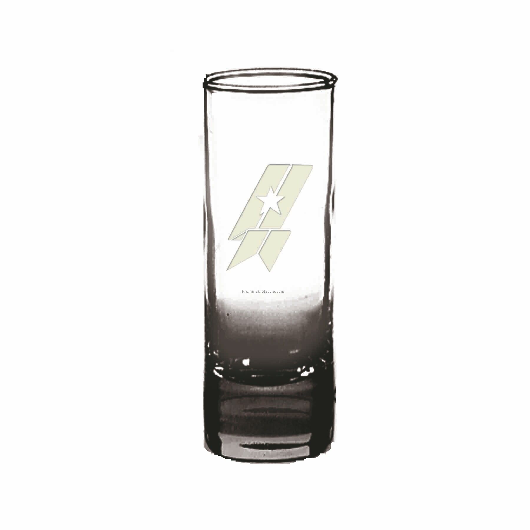 2 Oz. Tall Optical Crystal Shooter Glass (Deep Etch)