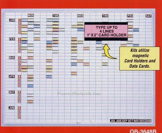 24"x36" Magnetic Work Plan Memo Board Kits