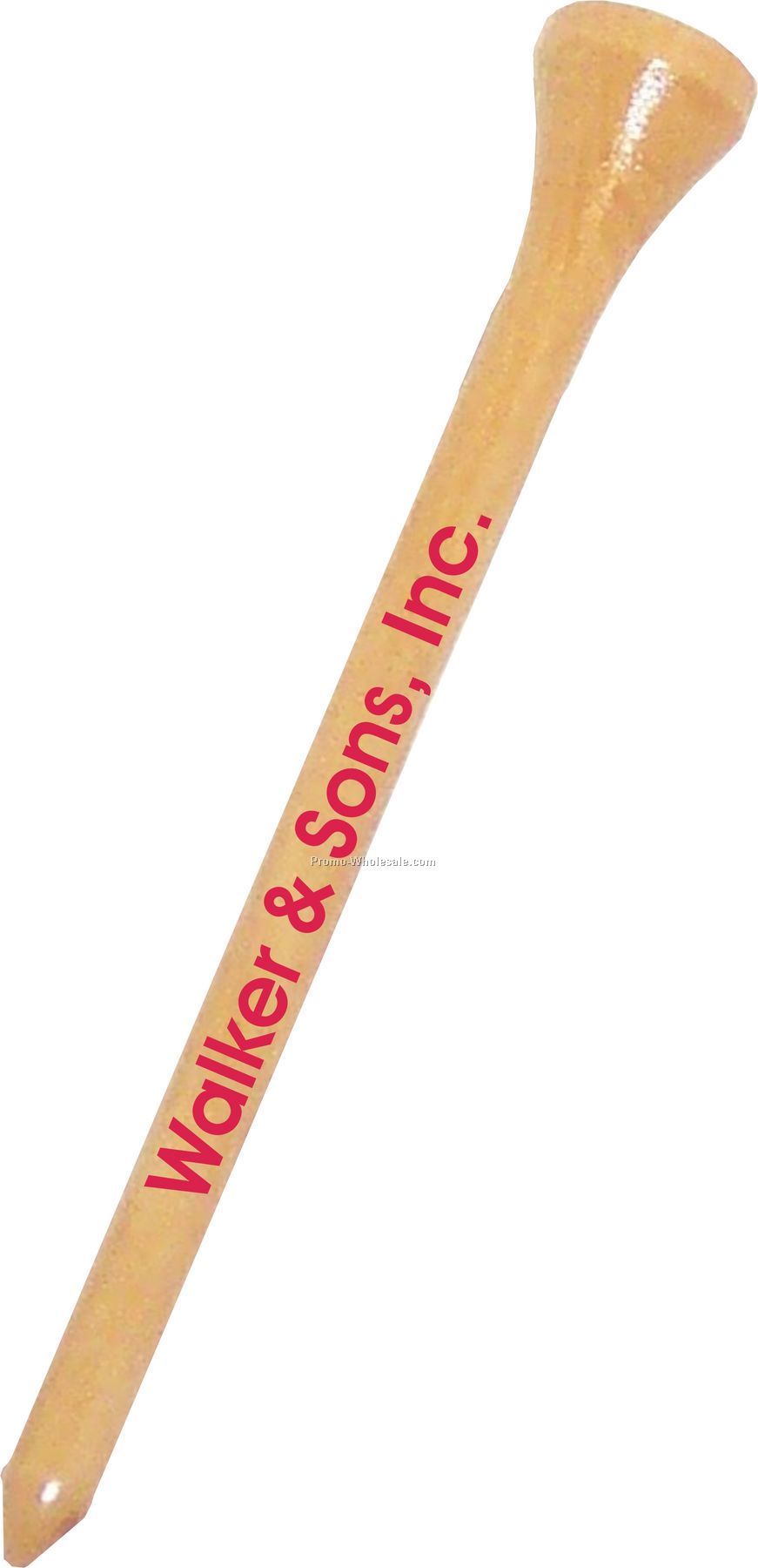 3-1/4" 1 Color Imprinted Bulk Hardwood Golf Tees