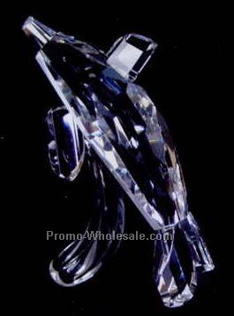 3-3/4" Optic Crystal Dolphin Figurine