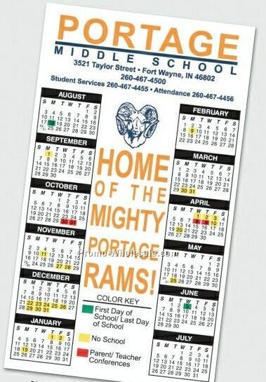 4"x7" Quikey Rectangle School Year Calendar Magnetic