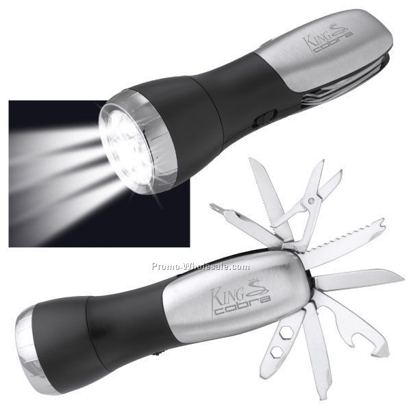 5-1/2"x1-3/4" 10-in-1 Multi-tool Flashlight