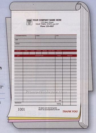 5-1/2"x8-1/2" 2 Part Spectra Collection Large Sales Book