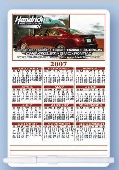 5-1/2"x8-1/2" Calendar Memo Board With Dry Erase Marker & C-clip