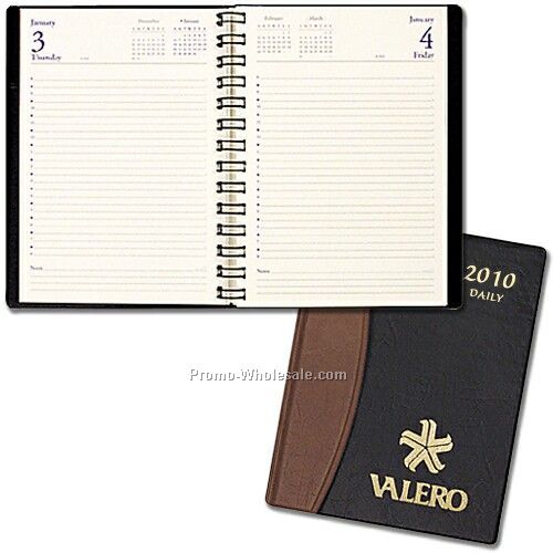 5-1/2"x8-1/2" Daily Classic Diary W/ Carriage Vinyl Cover