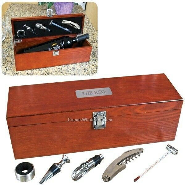 5 Piece Rosewood Wine Kit (Not Imprinted)