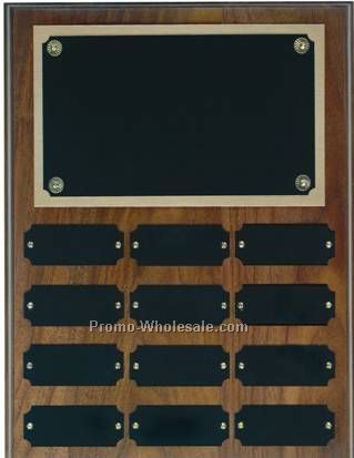 9" X 12" Genuine Walnut 12 Plate Perpetual Plaque