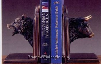 9"x8" Bear & Bull Bookends