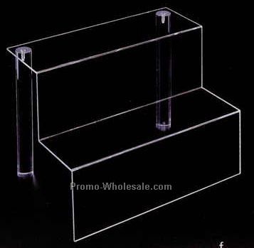 Acrylic Wide Shelf Stairway Display (12"x4"x6-1/2")