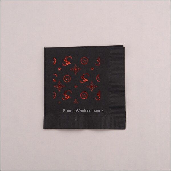 Black Colored Beverage Napkin