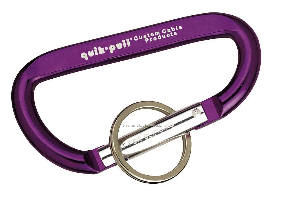 Carabiner With Ring - Purple