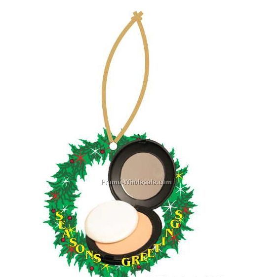 Compact Executive Line Wreath Ornament W/ Mirrored Back (12 Square Inch)