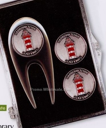 Contemporary Kit W/ Divot Repair Tool & 3 Ball Markers